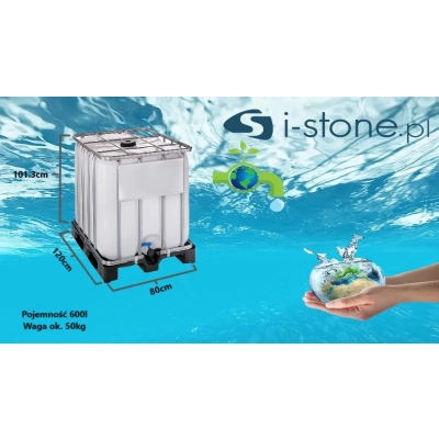 Zbiornik / Paletopojemnik IBC 600 L | FABRYCZNIE NOWY PALETA PCV | Certyfikat UN